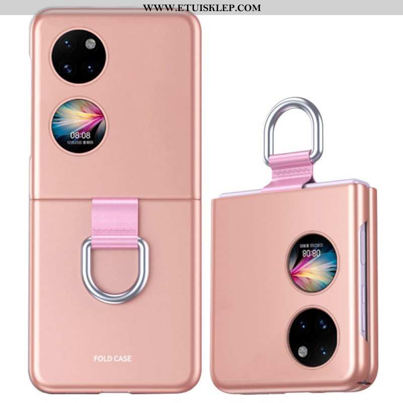 Etui do Huawei P50 Pocket Dotyk Skóry Z Pierścieniem